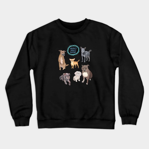 Adopt Don't Shop Crewneck Sweatshirt by Das Brooklyn